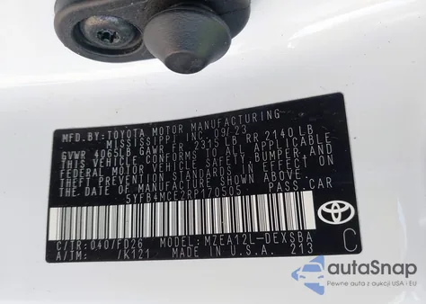 2024 Toyota Corolla Nightshade Edition from USA, damaged, VIN 5YFB4MCE2RP170505